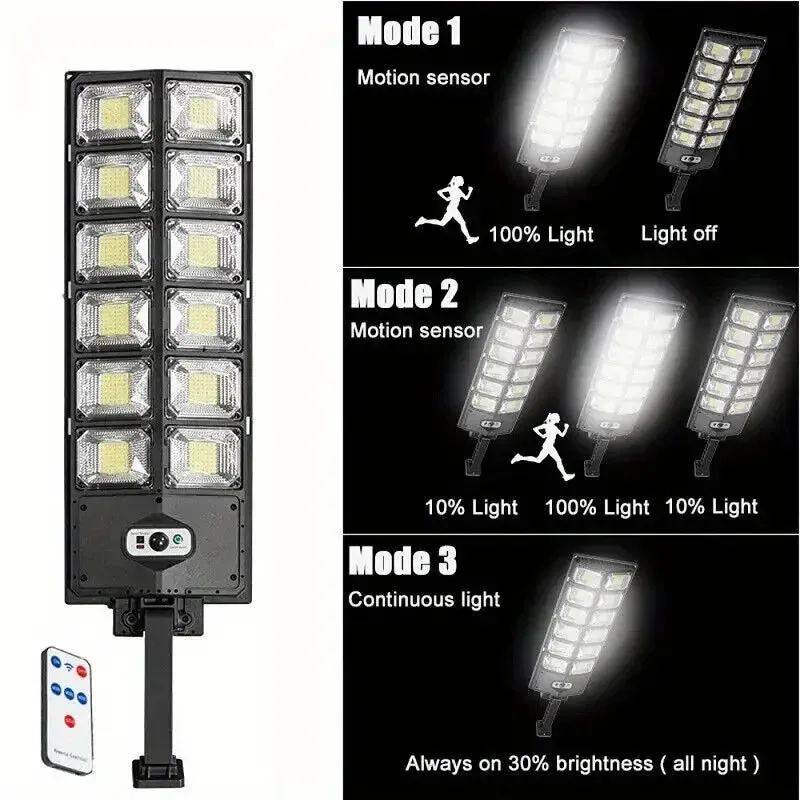 100000LM Ultra Powerful Solar Lamp With Remote Control Outdoor