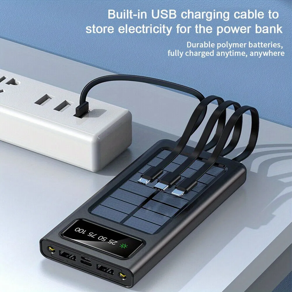 10000mAh USB Portable Solar Power Bank External Battery Charger