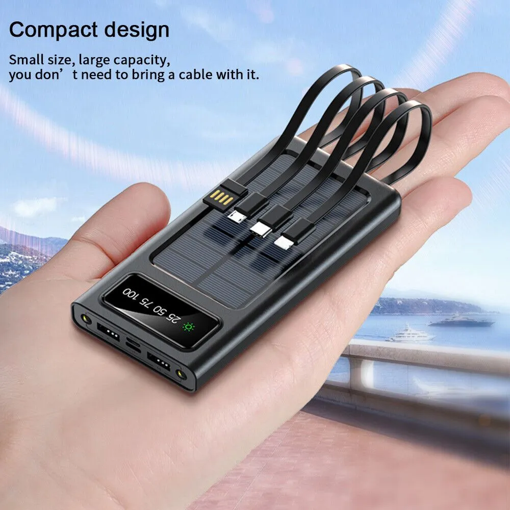 10000mAh USB Portable Solar Power Bank External Battery Charger