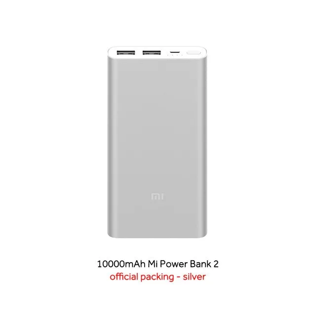 10000mAh Xiaomi Mi Power Bank 2i External Battery Bank 18W Quick Charge Powerbank 10000 PLM09ZM with Dual USB Output for Phone