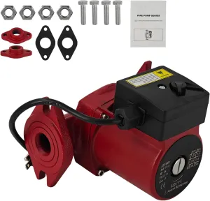 115V 1/6HP Water Circulator Pump Boiler Pump Used for Radiant Heating, Hydronic Heating, Fan Coil Heating, Solar and Other System Types, Compatible with UPS26-99FC, 52722512
