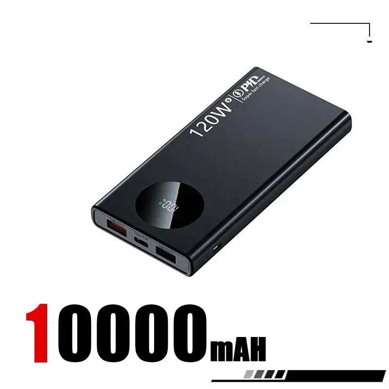 120W Super Fast Charging 50000mAh Power Bank - High-Capacity Mobile Power External Battery for iPhone, Xiaomi, Samsung