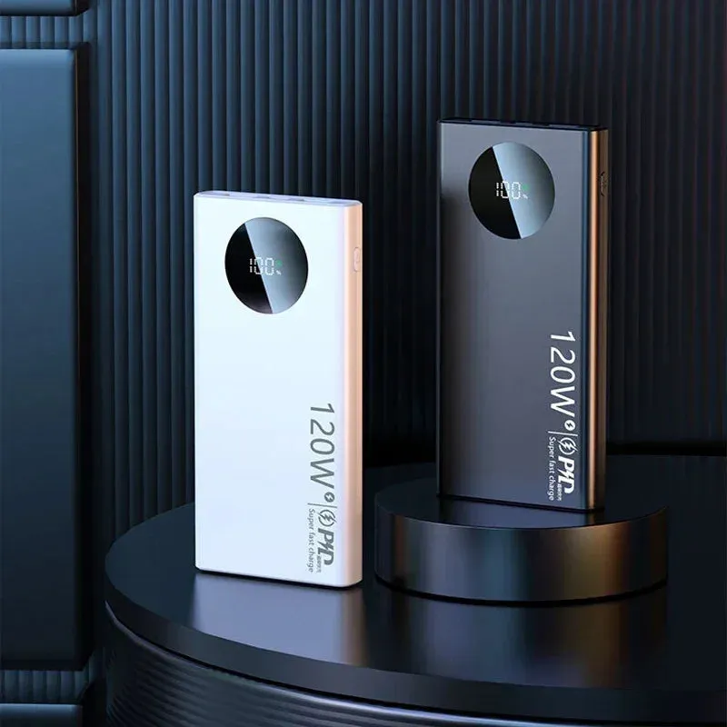120W Super Fast Charging 50000mAh Power Bank - High-Capacity Mobile Power External Battery for iPhone, Xiaomi, Samsung