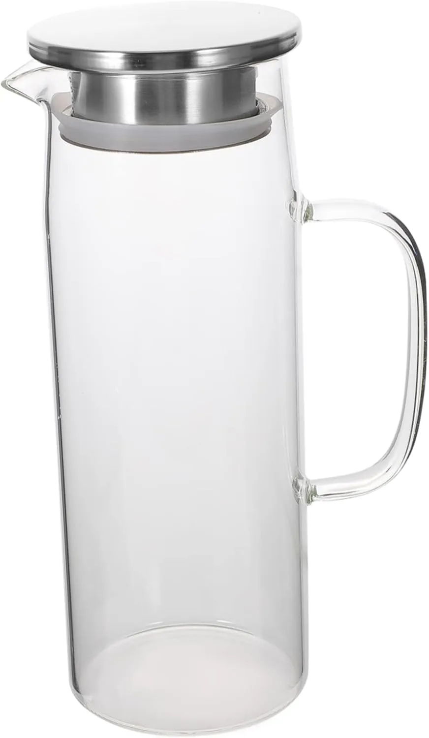 1Pc Cold Resistant Glass Teapot Elegant Heat Resistant Kettle for Home Office Capacity with Olecranon Opening Prevent Spillover for Loose Leaf Tea