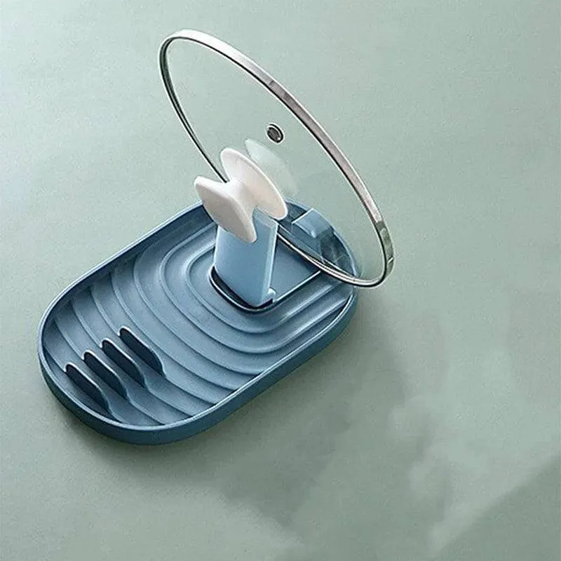 1pcs Polychrome Foldable Nordic Style Pot Holder Lid Shovel Storage Rack Practical Multifunctional Utensils for Kitchen Supplies