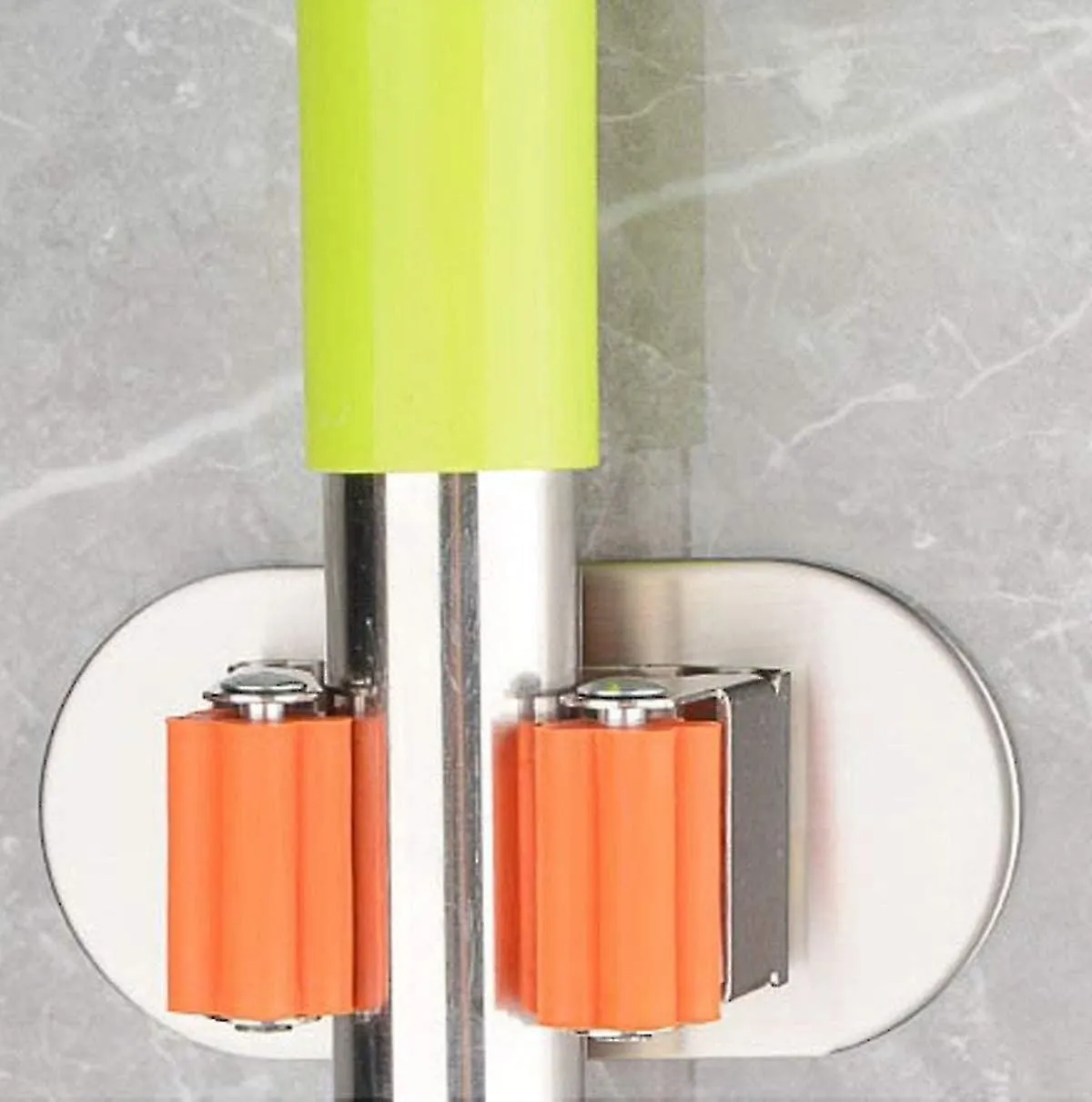 2 Pieces Self-adhesive 3m Stainless Steel Multi-function Mop And Broom Holder Fo