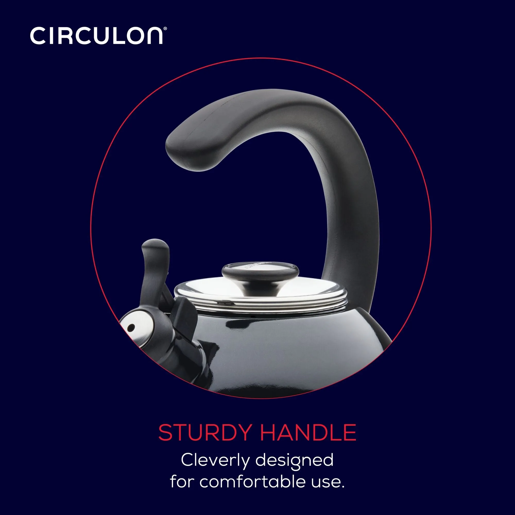 2-Quart Whistling Teakettle with Flip-Up Spout