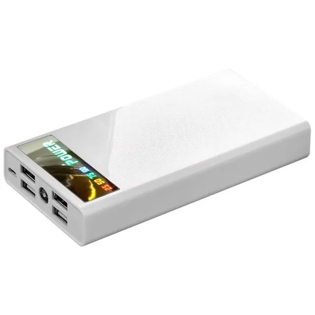 20000 mah Power Bank External Charger Battery 18650 4 USB with LED Light Powerbank Battery For iPhone X 8 7 Poverbank