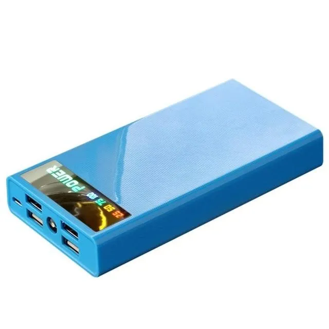 20000 mah Power Bank External Charger Battery 18650 4 USB with LED Light Powerbank Battery For iPhone X 8 7 Poverbank