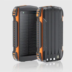 20,000mAh Solar Power Bank with Light & Cable