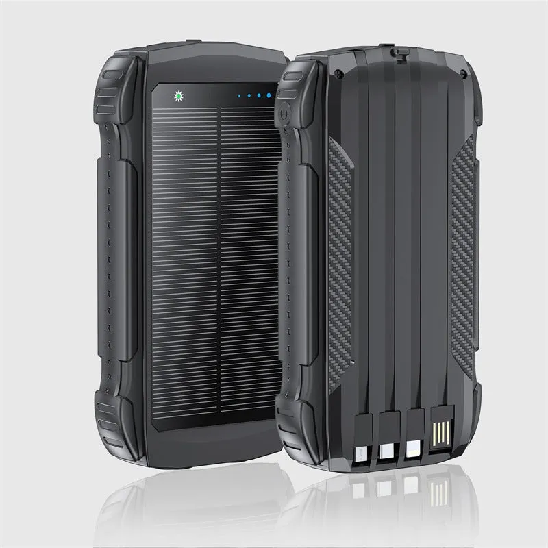 20,000mAh Solar Power Bank with Light & Cable