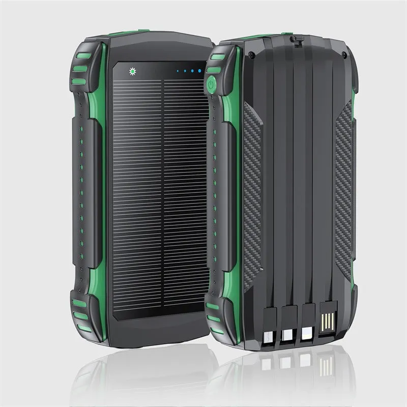 20,000mAh Solar Power Bank with Light & Cable