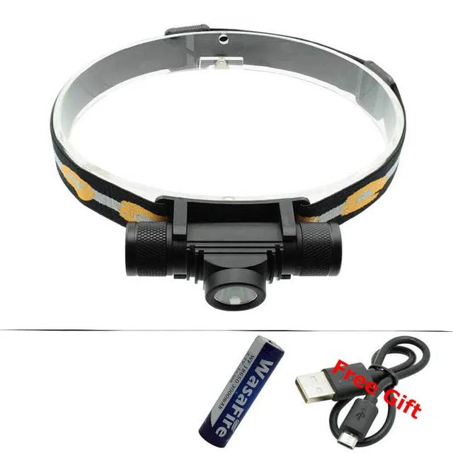 2000LM XM-L L2 LED Mini Headlamp Frontal Flashlight USB Rechargeable Headlight Hunting Fishing Head Torch  18650 Battery Charger