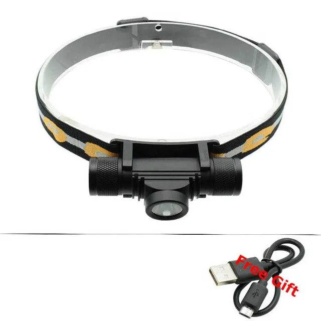 2000LM XM-L L2 LED Mini Headlamp Frontal Flashlight USB Rechargeable Headlight Hunting Fishing Head Torch  18650 Battery Charger