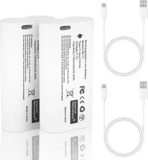 2025 New Upgrade 2-Pack 7000mAh Rechargeable Batteries Compatible with WYZE Wireless Duo Cam Video Doorbell & WYZE Battery Cam Pro Camera