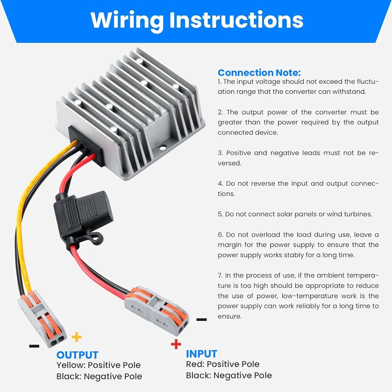 240W DC-DC Boost Converter 10-30V to 48V 5A, Waterproof Voltage Step-Up Module 12V/24V for Truck, RV, Solar Panel, Golf Cart, Marine, Off-Grid System, High Power Automotive Voltage Regulator