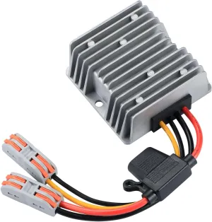 240W DC-DC Boost Converter 10-30V to 48V 5A, Waterproof Voltage Step-Up Module 12V/24V for Truck, RV, Solar Panel, Golf Cart, Marine, Off-Grid System, High Power Automotive Voltage Regulator