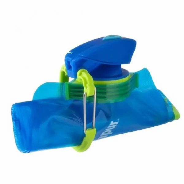 2pcs 0.7L Reusable Portable Collapsible Water Bottle Kettle with Clip for Biking Hiking Travel - Color Random