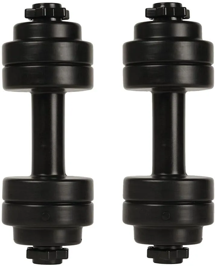 2pcs Dumbbell Shaped Water Bottle Leak Water Bottle for Exercise Yoga Capacity Workout Kettle Odorless Wear-resistant Design