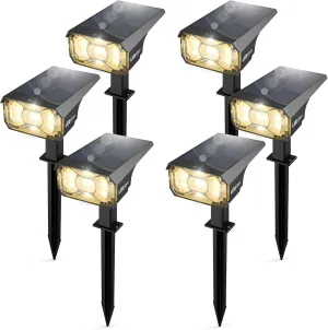 3 Brightness Modes Solar Outdoor Lights with Super Bright 40LEDs, 360 Adjustable Lighting Angle, USB Charging, Longer Working Time, Waterproof, Patio, Porch, Driveway