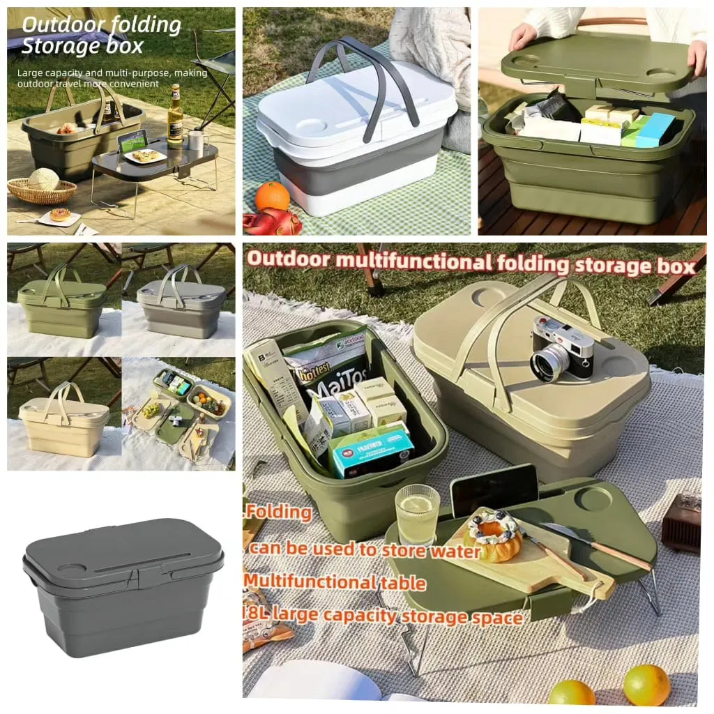 3 in 1 Foldable Collapsible Camping Basket