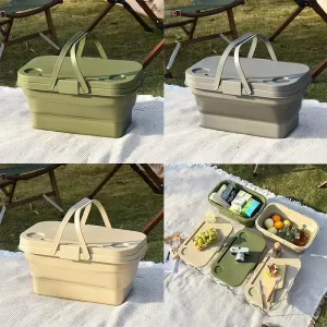 3 in 1 Foldable Collapsible Camping Basket