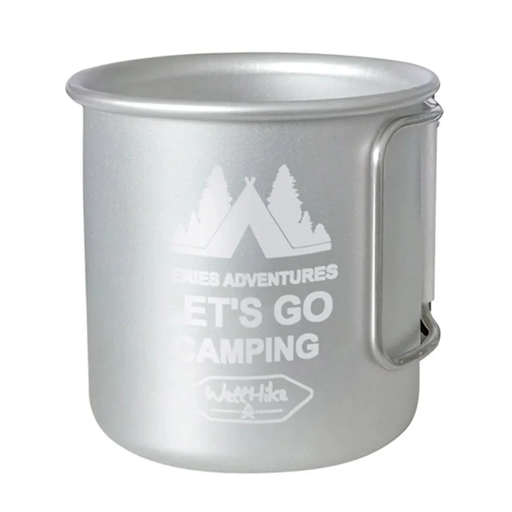 300ML Ultra-Light Aluminium Alloy Camping Mug with Foldable Handle