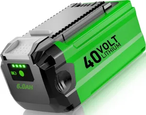 40V 6.0Ah Lithium-ion Battery Replace for Greenworks 40V Battery 40V G-MAX 29462 29252 20202 22262 25312 25322 20642 22272 27062 21242 Cordless Tool Battery