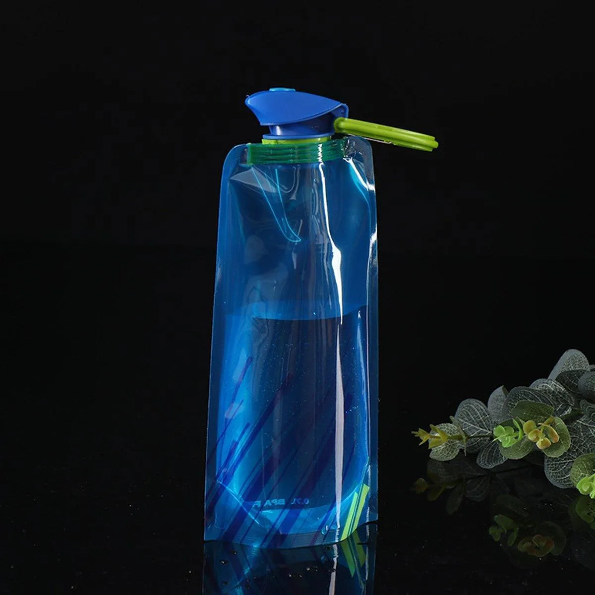 4PCS Portable 700ML Folding Water Storage Bag PE for Riding Sports Hiking Kettle