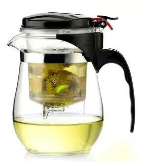 500ml Heat Resistant Glass Tea Pot Flower Tea Set kettle Coffee Teapot Convenient Office Teaset 1pcs