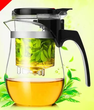 500ml Heat Resistant Glass Tea Pot Flower Tea Set kettle Coffee Teapot Convenient Office Teaset 1pcs,kung fu set.