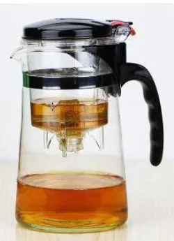500ml Heat Resistant Glass Tea Pot Flower Tea Set kettle Coffee Teapot Convenient Office Teaset 1pcs,kung fu set.