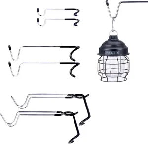 6 PCS Camping Lantern Hanger Hooks, Water Bottle Holder, Stainless Steel Bird Feeder Hanger for Camping, Fishing