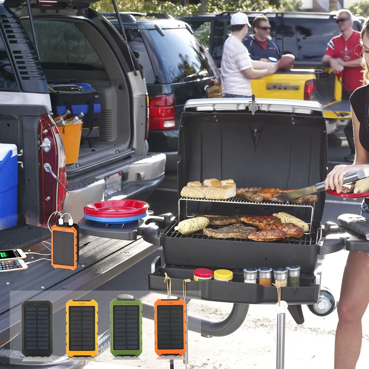 6000mAh Solar Power Bank with Dual USB Ports - Charge 2 Devices Simultaneously, Water-Resistant