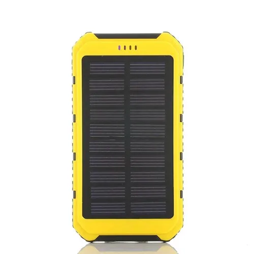 6000mAh Solar Power Bank with Dual USB Ports - Charge 2 Devices Simultaneously, Water-Resistant