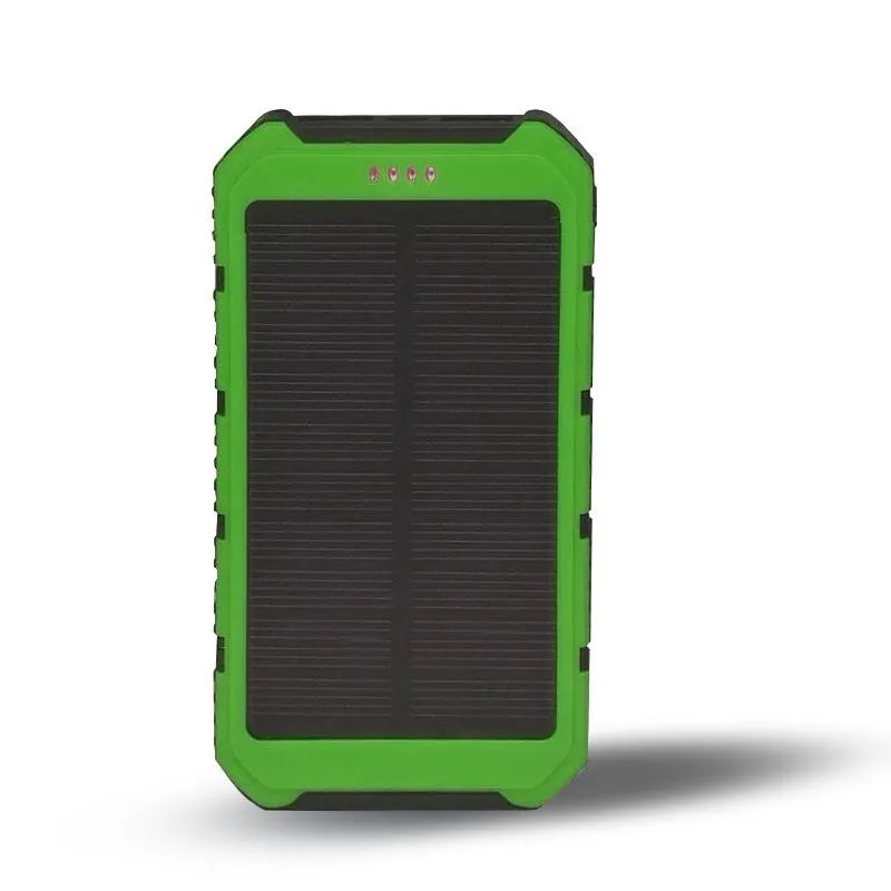 6000mAh Solar Power Bank with Dual USB Ports - Charge 2 Devices Simultaneously, Water-Resistant