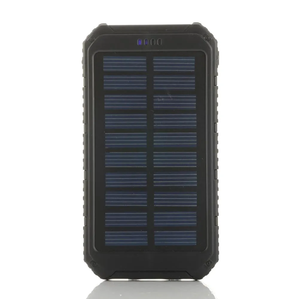 6000mAh Solar Power Bank with Dual USB Ports - Charge 2 Devices Simultaneously, Water-Resistant