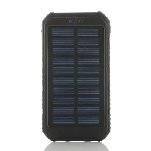 6000mAh Solar Power Bank with Dual USB Ports - Charge 2 Devices Simultaneously, Water-Resistant