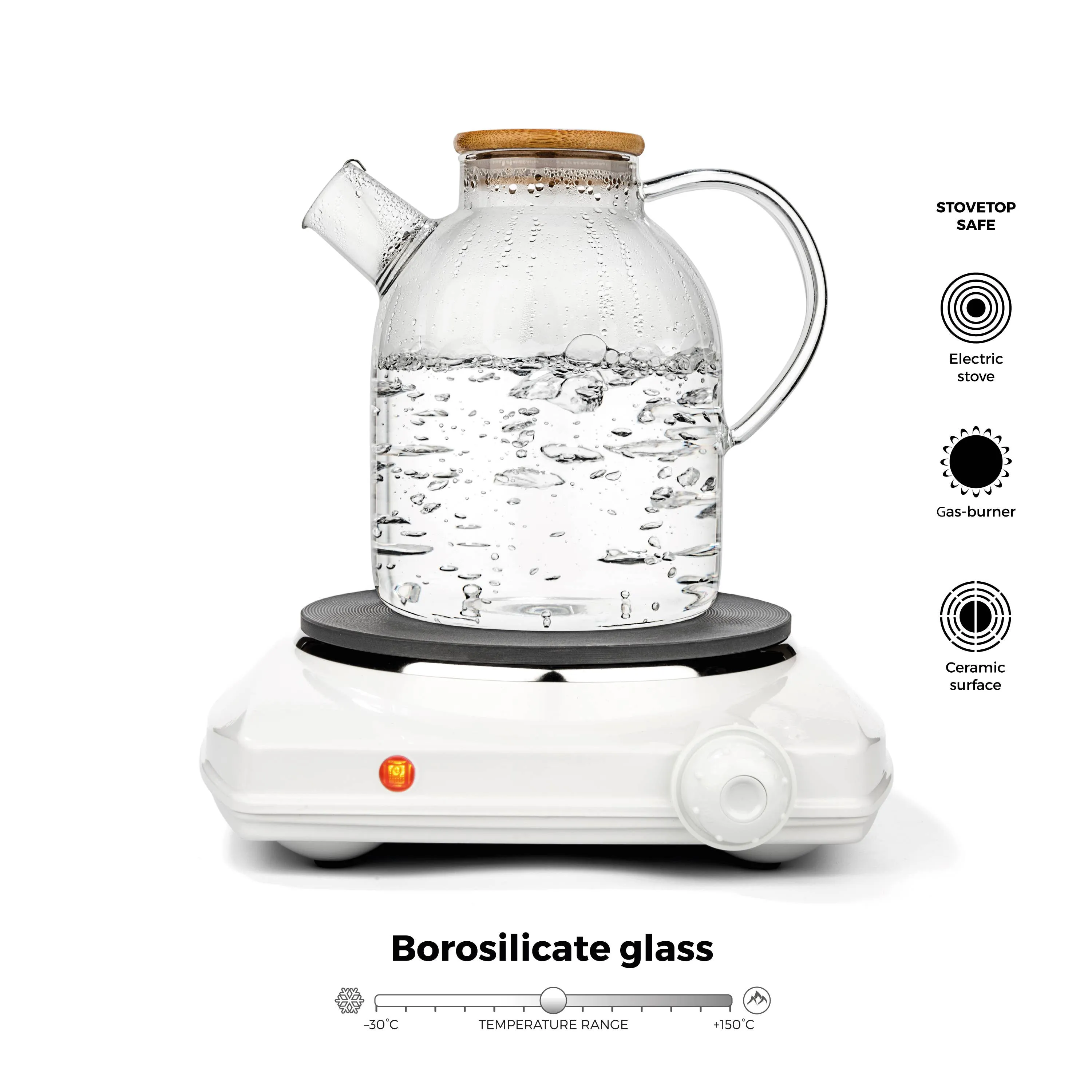 60oz Glass Teapot And Kettle