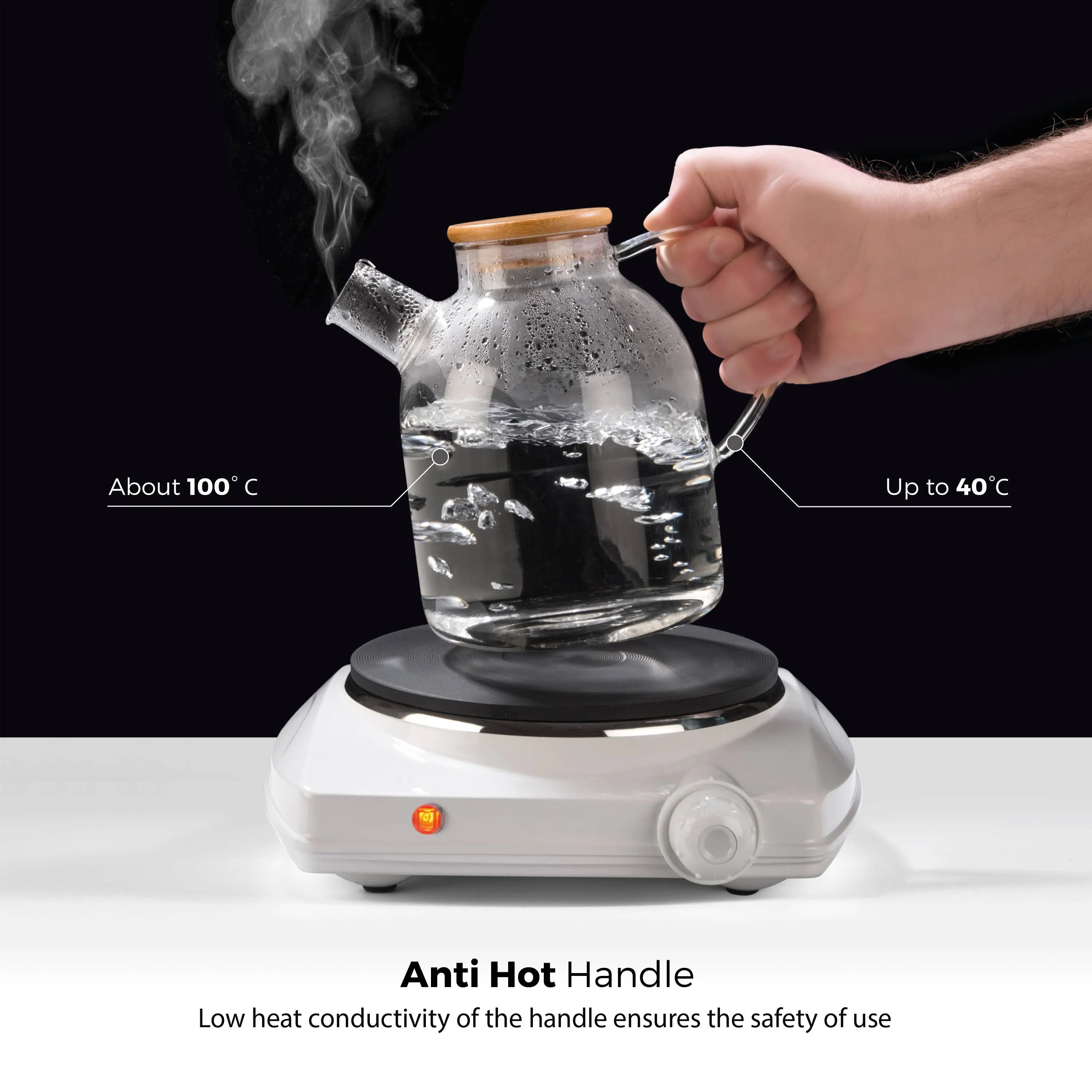 60oz Glass Teapot And Kettle