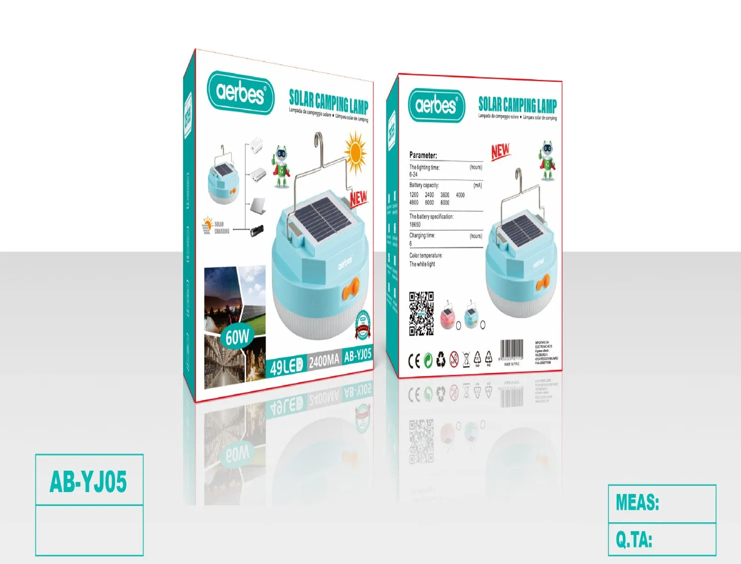 60W Solar Powered 49 LED Hanging Camping Light