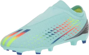 adidas X Speedportal.3 Laceless Firm Ground Soccer Shoe, Clear Aqua/Solar Red/Power Blue, 11 US Unisex Little Kid