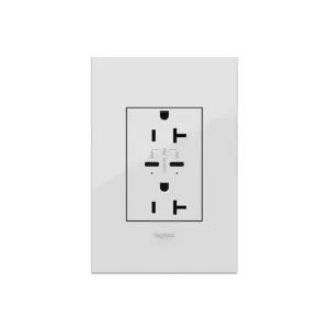adorne 20A Tamper-Resistant Ultra-Fast Plus Power Delivery USB Type-C/C Outlet in White, ARTRUSB20PD30W4 ǀ Legrand