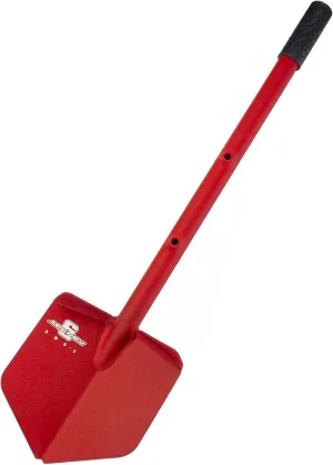 Agency 6 Long Shovel XL - Red Textured Finish - Lightweight Aluminum Hand Welded Offroad Shovel Made in USA