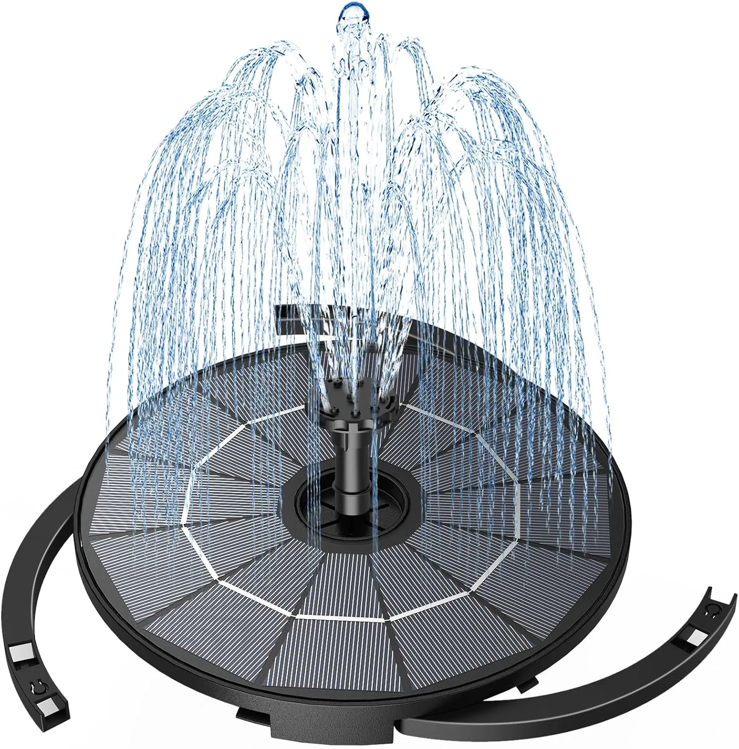 AISITIN 2.8W Solar Fountain Pump for Water Feature with 3.9ft Cord, Solar Bird Bath Fountain with 6 Nozzles, Solar Powered Water Fountain for Bird Bath, Garden, Ponds Fish Tank and Outdoor