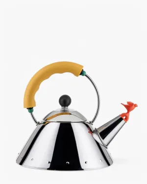 Alessi 9093 kettle in steel with colored handle