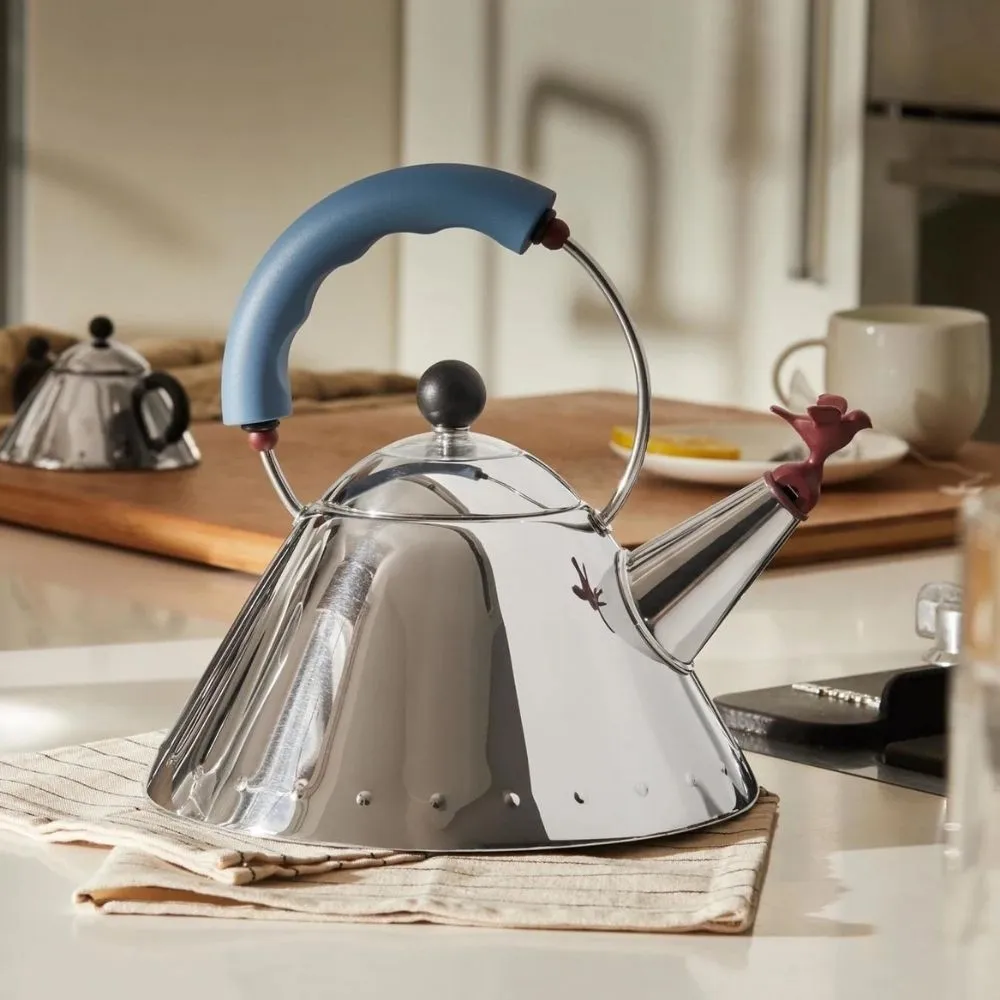 Alessi 9093 kettle in steel with colored handle
