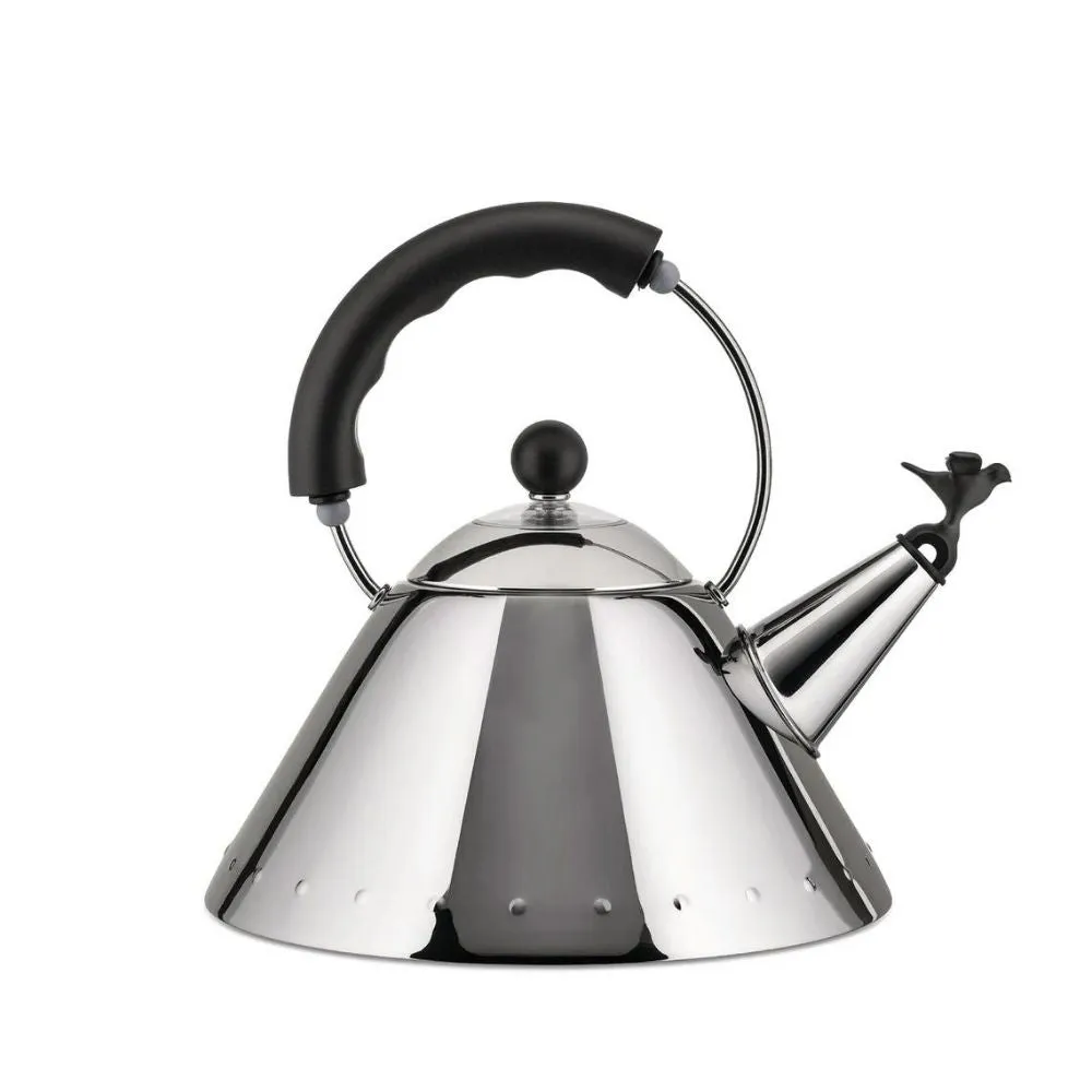 Alessi 9093 kettle in steel with colored handle