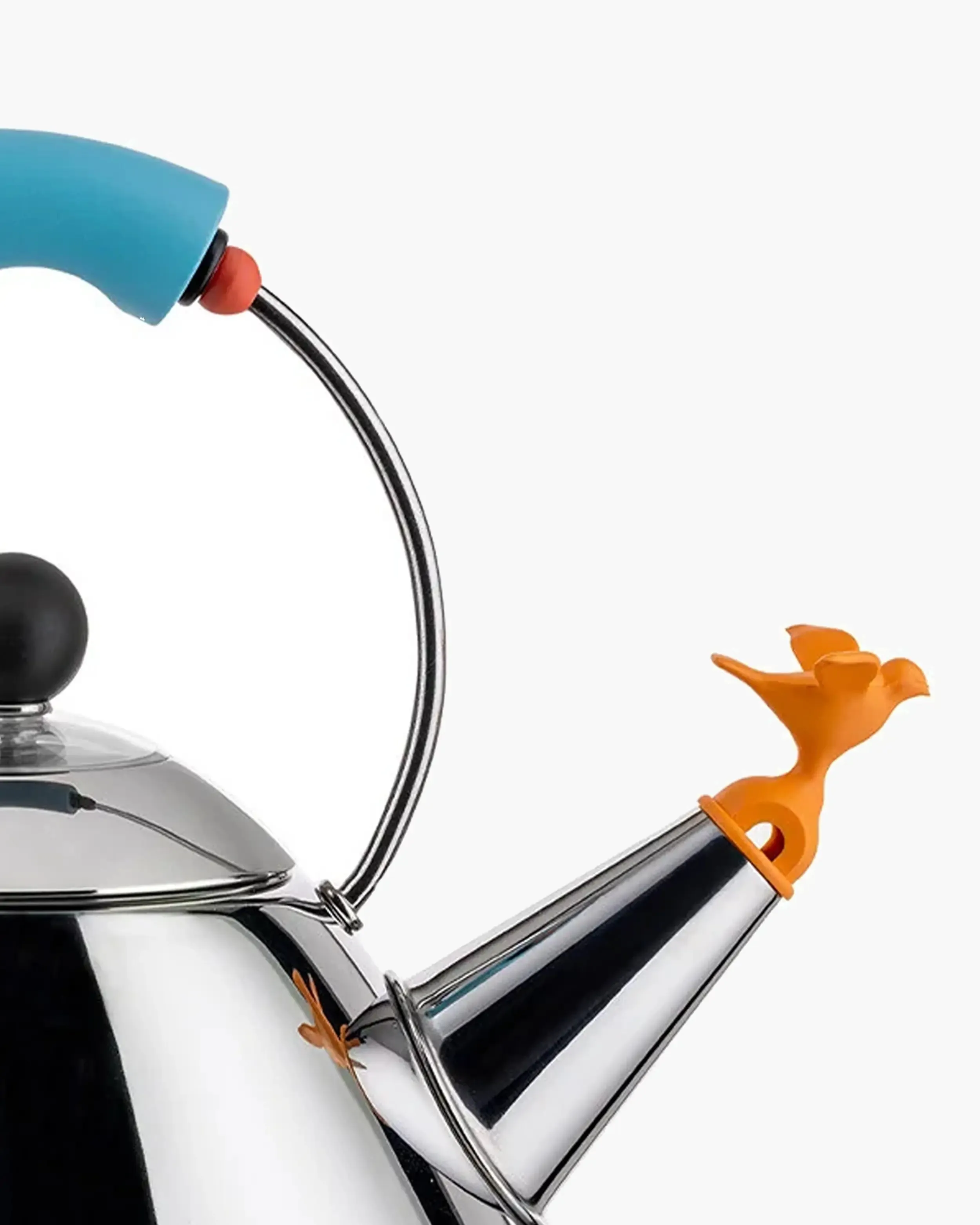 Alessi 9093 kettle in steel with colored handle