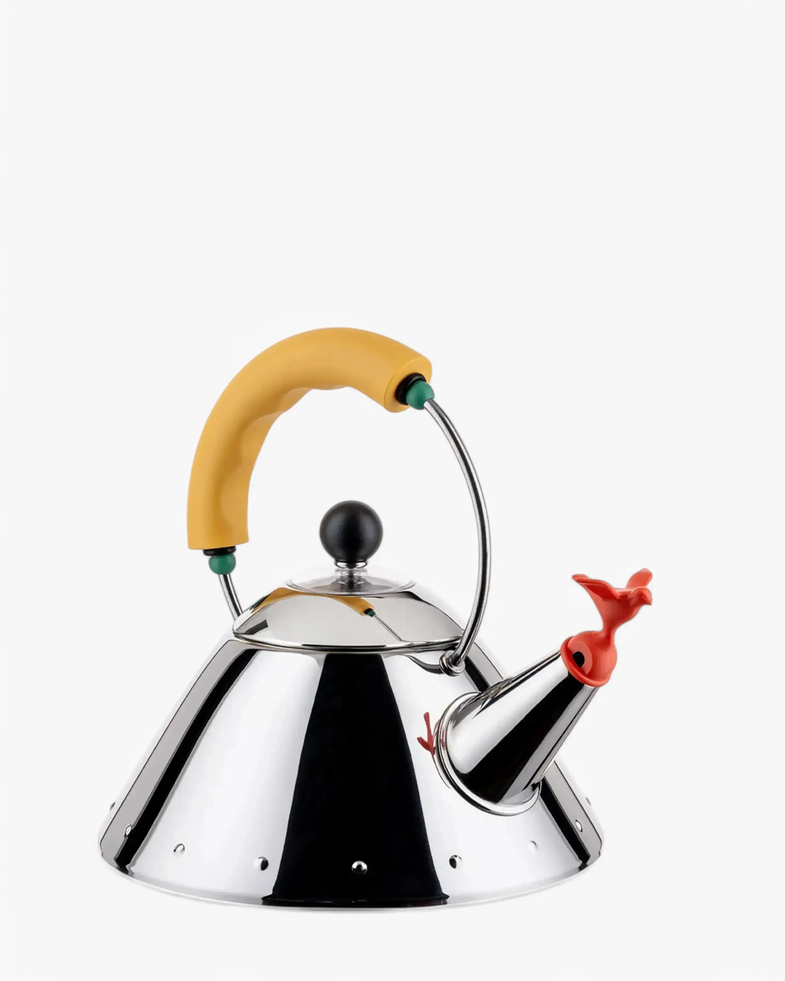 Alessi 9093 kettle in steel with colored handle